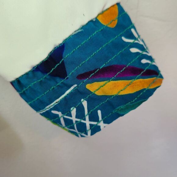 Vintage Brenda Goode '80s Full Zip Light Weight Ruffle Hem Windbreaker Jacket M - Picture 7 of 9